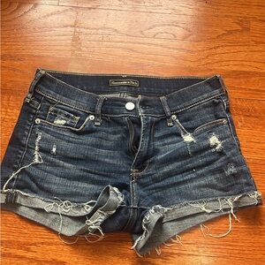 Abercrombie dark denim shorts